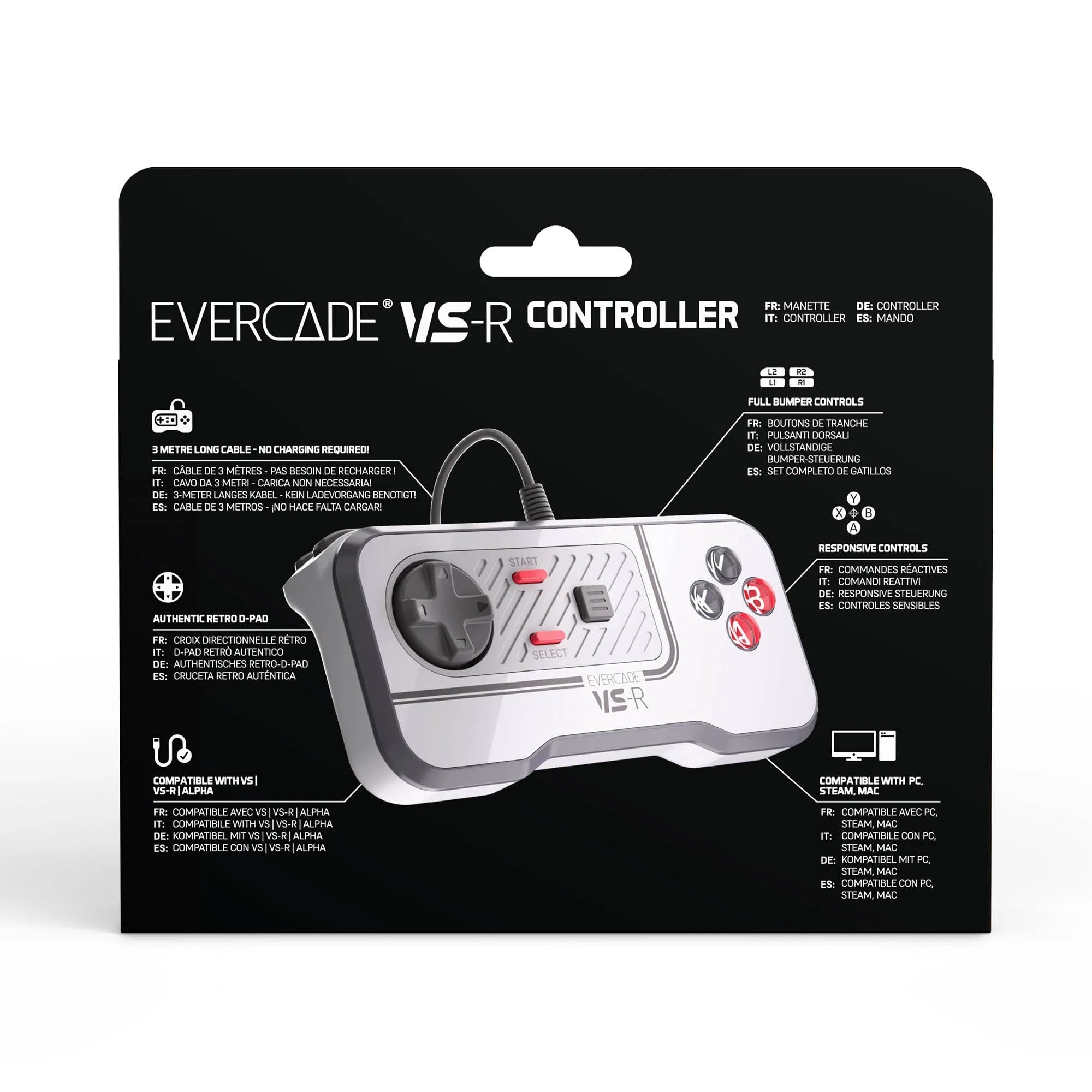 Evercade - VS-R Wired Retro Controller - Kontroler Przewodowy Retro
