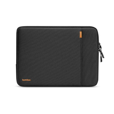 Czarna torba na laptopa z zamkiem błyskawicznym, minimalistyczny design