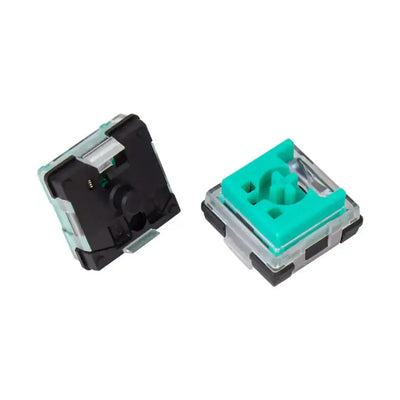 Niskoprofilowy switch mechaniczny Keychron Optical Mint do klawiatury, dwa przełączniki na białym tle