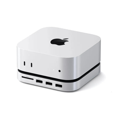 Stacja dokująca Mac Mini z hubem USB, czytnikiem kart SD i aluminiową obudową