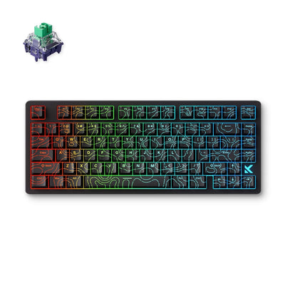 MCHOSE - Jet 75 HE Gaming Keyboard Black Topographic - Klawiatura Magnetyczna
