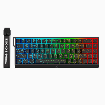 MCHOSE - Ace 68 HE Magnetic Switch Keyboard Black Topographic - Klawiatura Magnetyczna