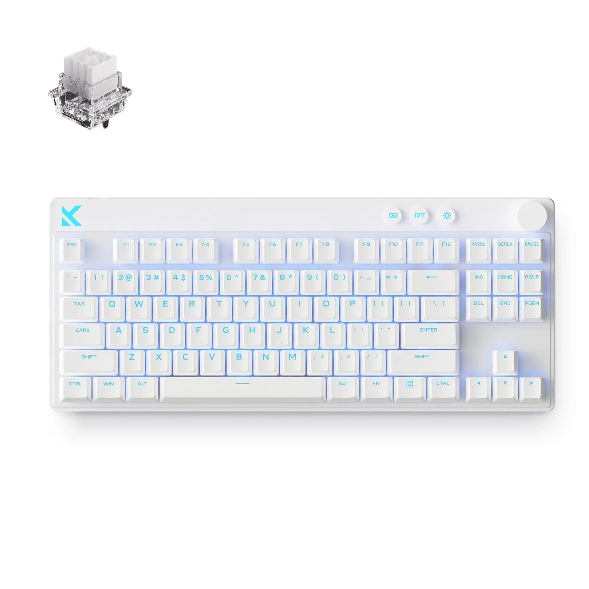 MCHOSE - Mix 87 HE Gaming Keyboard White - Klawiatura Magnetyczna