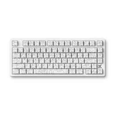 MCHOSE - Jet 75 HE Gaming Keyboard White Topographic - Klawiatura Magnetyczna