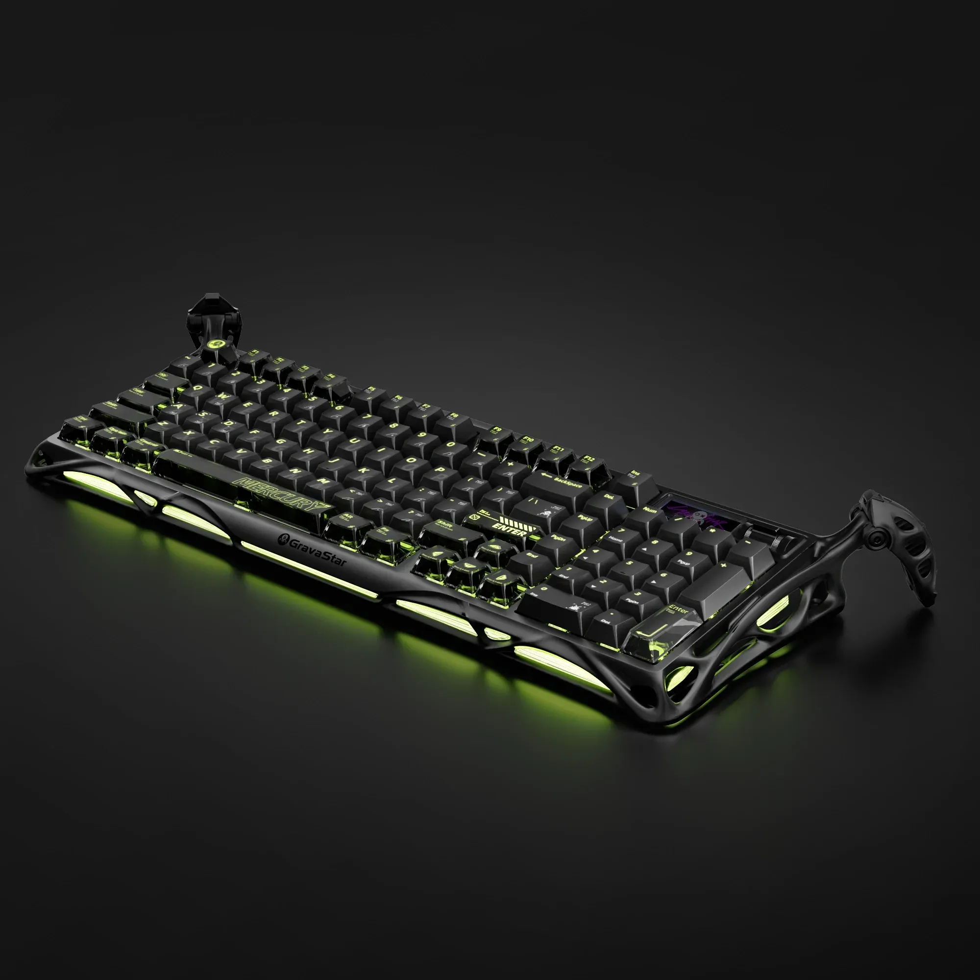 GravaStar - Mercury K98 Pro Phantom Black - Bezprzewodowa Klawiatura Mechaniczna