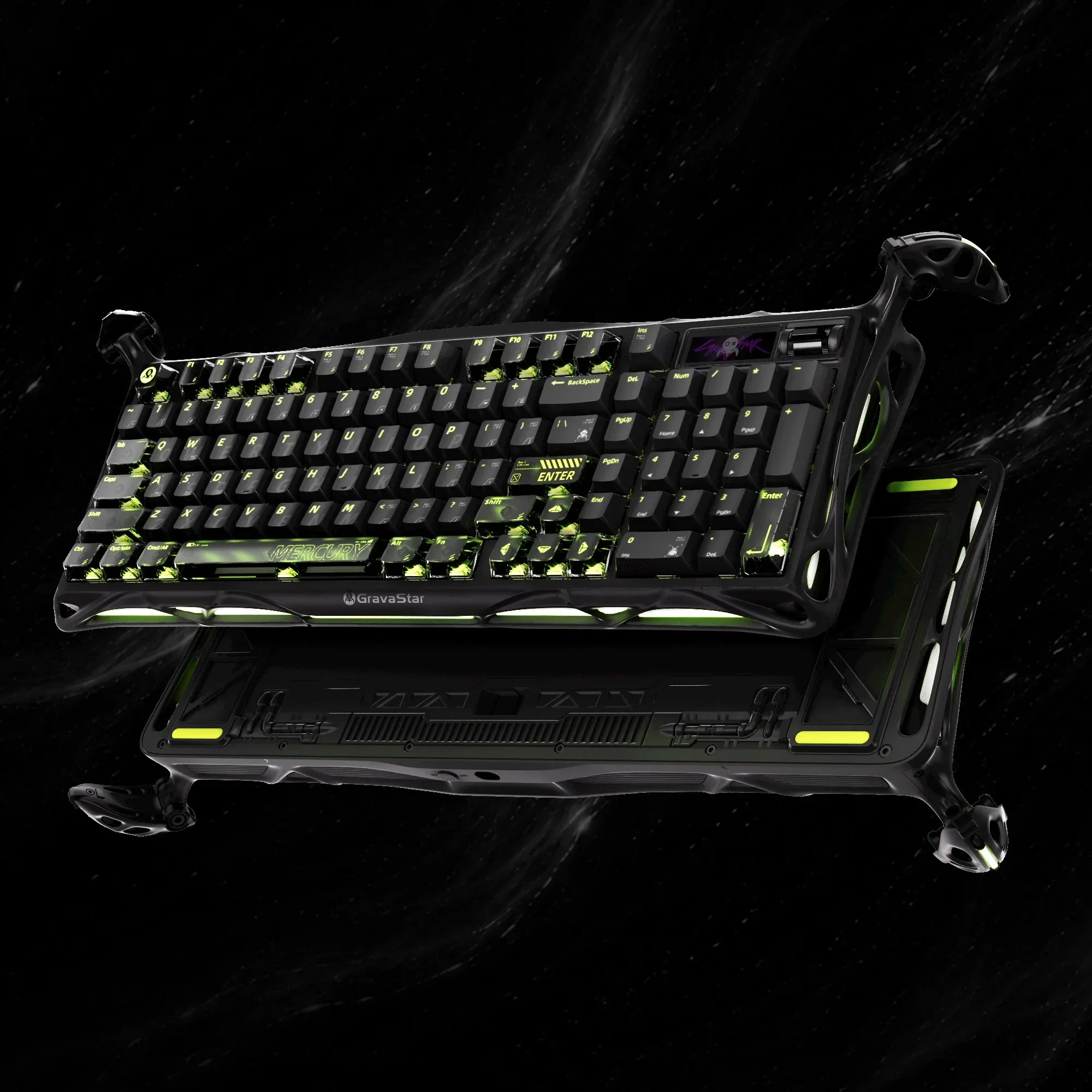 GravaStar - Mercury K98 Pro Phantom Black - Bezprzewodowa Klawiatura Mechaniczna