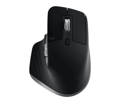 Bezprzewodowa mysz komputerowa MX Master 3S, widok z góry, kolor szary, ergonomiczna