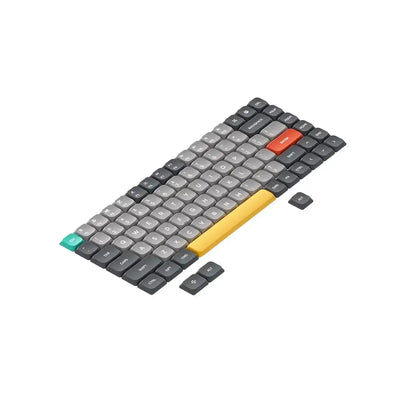 kolorowe keycapy PBT do klawiatury mechanicznej, układ 75%, minimalistyczny design