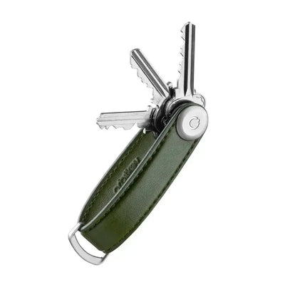 Organizator kluczy z zielonej skóry, minimalistyczny brelok do kluczy, akcesoria biurowe