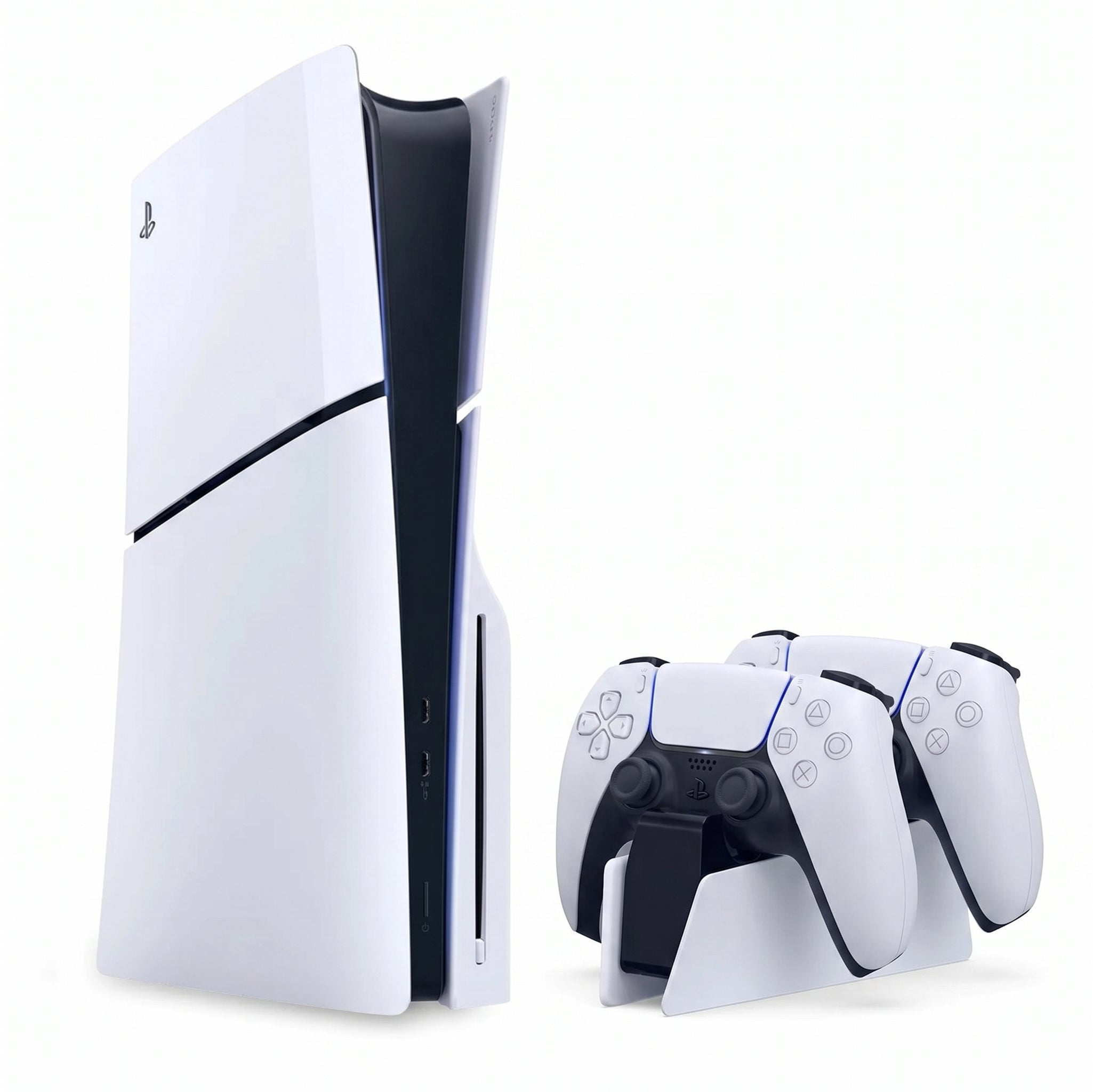 Sony - Konsola PlayStation 5 Slim z Dwoma Kontrolerami DualSense + Stacja Ładująca DualSense - Zestaw