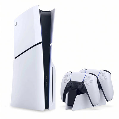 Sony - Konsola PlayStation 5 Slim z Dwoma Kontrolerami DualSense + Stacja Ładująca DualSense - Zestaw