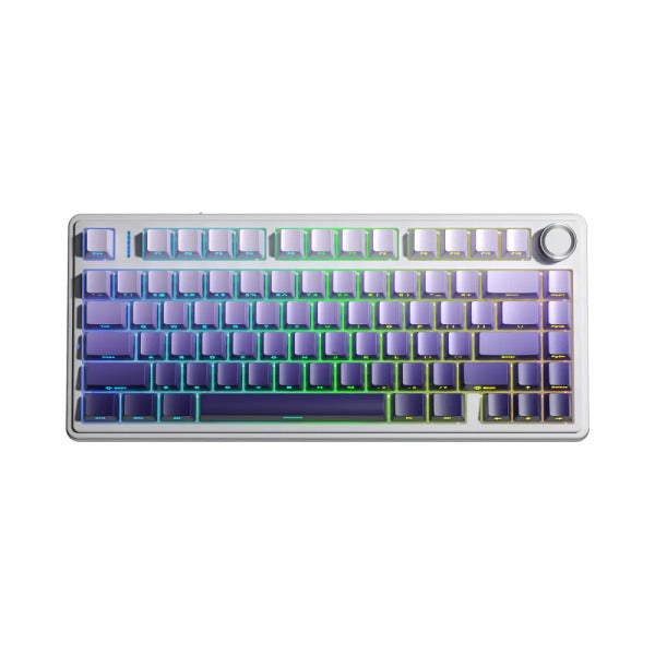 AULA - F75 Wireless Mechanical Keyboard - Bezprzewodowa Klawiatura Mechaniczna - Gradient Purple Side-Engraved