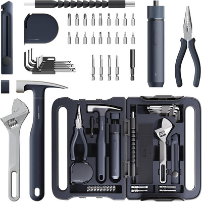 HOTO - 40 Piece Household Tool Kit - Zestaw Narzędzi Domowych z Wkrętakiem 3.6V