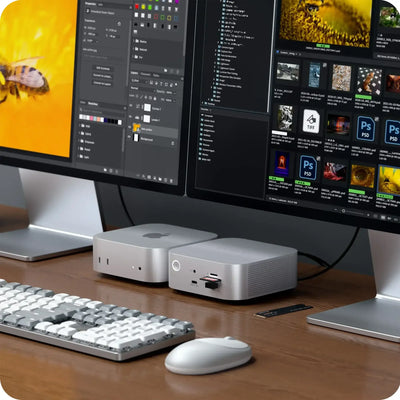 Satechi - Thunderbolt 5 CubeDock™ with SSD Enclosure - Stacja Dokująca Thunderbolt 5 Z Miejscem Na Dysk SSD