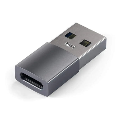 Adapter USB typu A do USB typu C, kolor szary, akcesorium komputerowe do biura