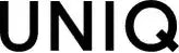 Czarne logo UNIQ na białym tle, minimalistyczny styl, grafika brandingowa