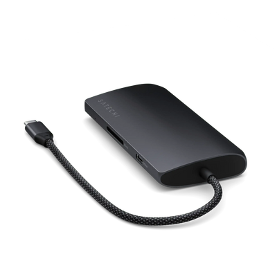 Adapter USB-C Multiport z wyjściem ethernet, USB, HDMI do biura, nowoczesny design