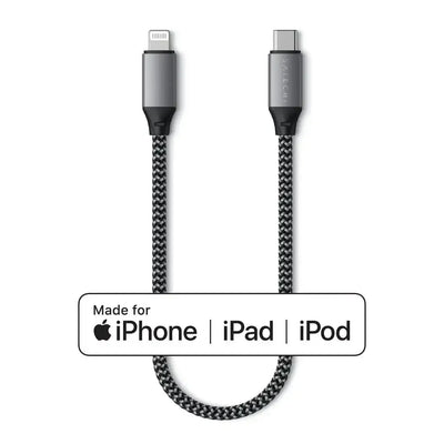 Przewód USB-C do Lightning w oplocie, 10 cali, do iPhone, iPad, iPod, akcesoria biurowe