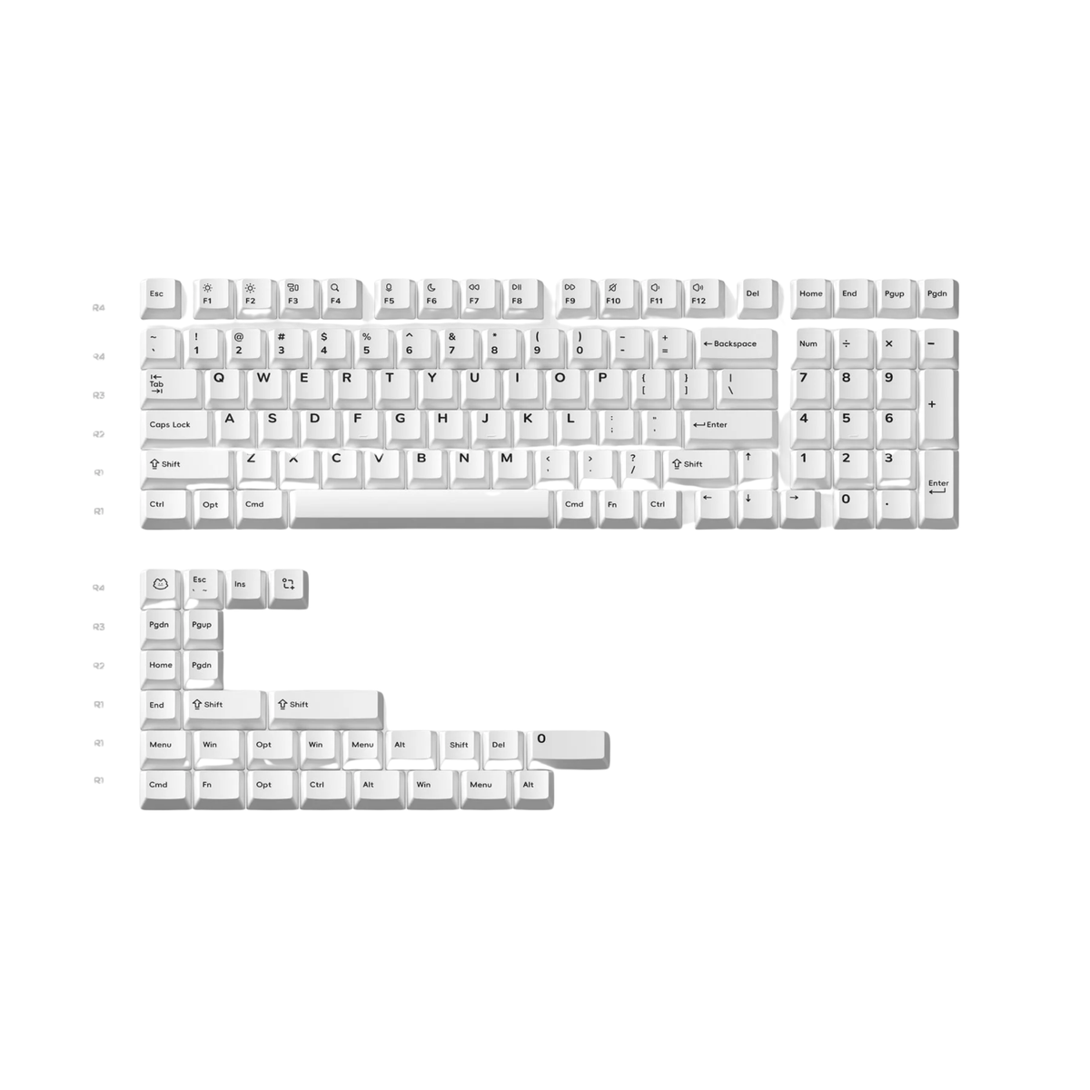 NuPhy - BOW & WOB Berry Profile Dye-Sub PBT Keycaps - Zestaw Keycapów