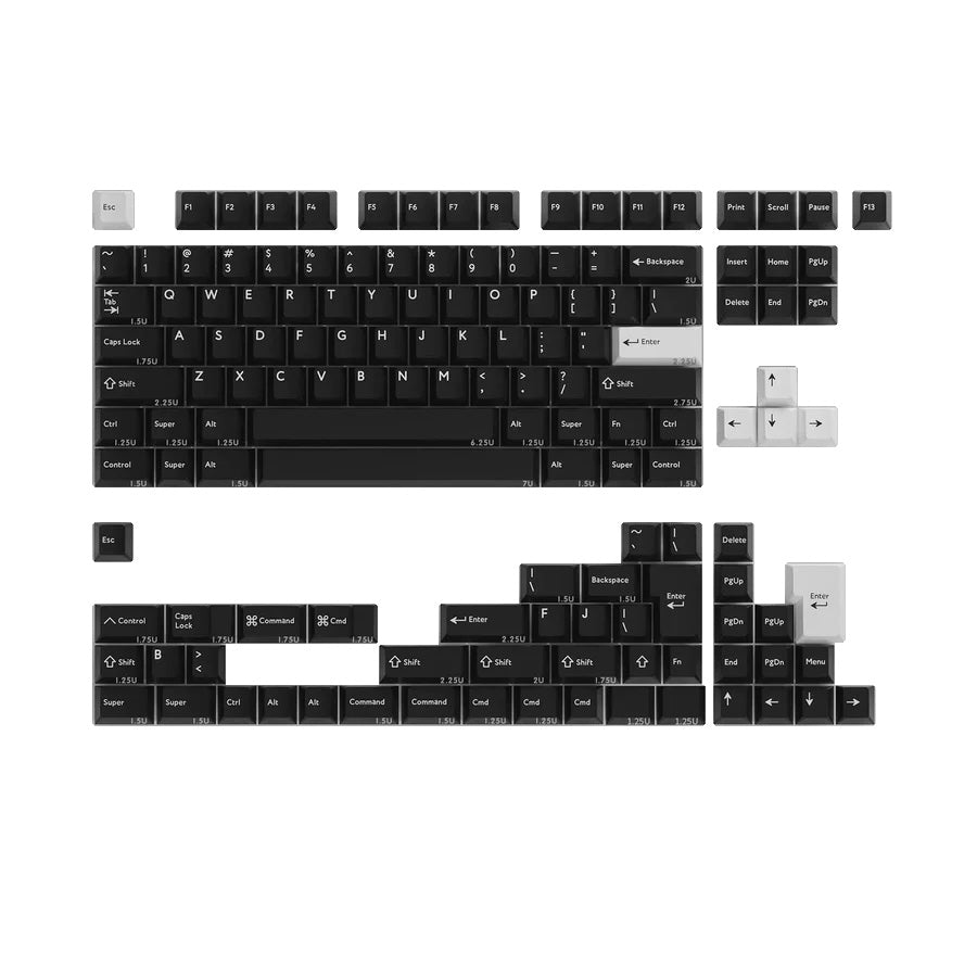 PBTfans - WOB - Zestaw Keycapów Double-shot PBT