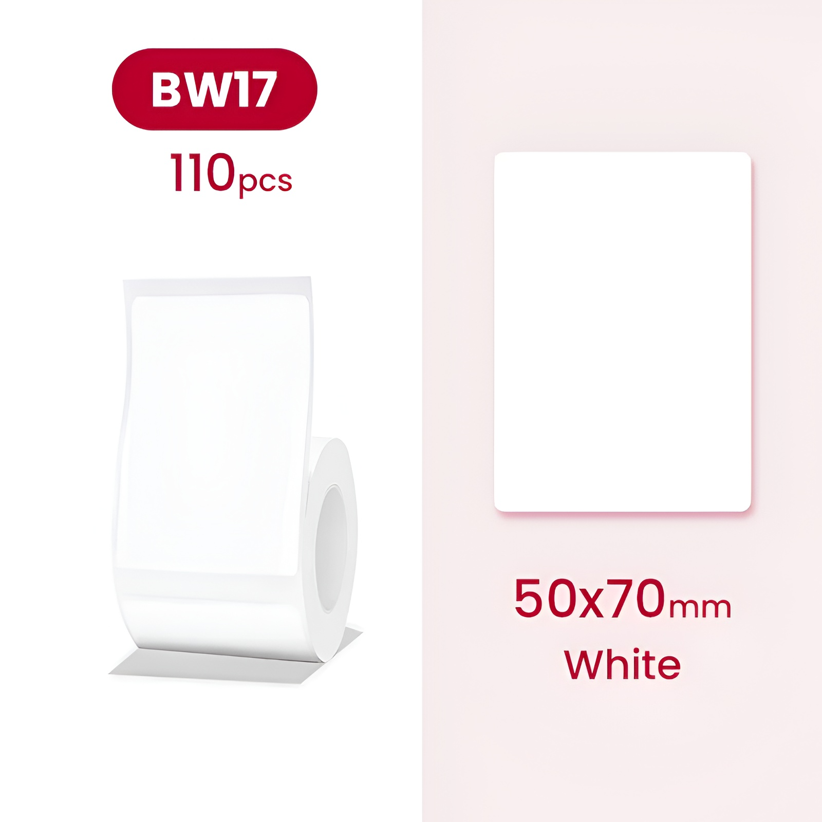 Niimbot - Label T50*70-110 White - Etykiety Termiczne Białe 110 Sztuk