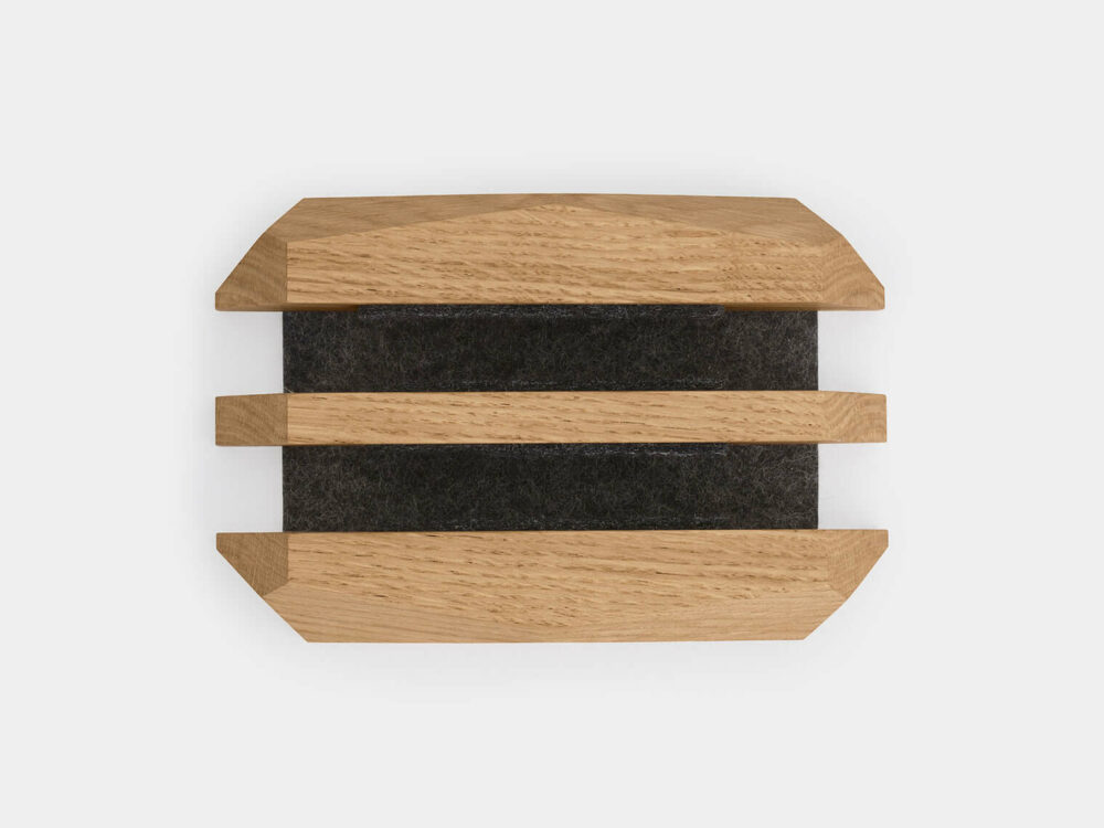 Oakywood - podwójny drewniany Pionowy Stojak na Laptopa