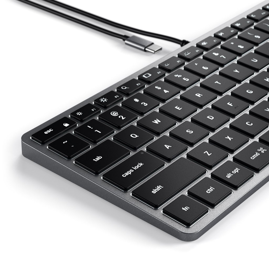 Satechi Slim W1 Wired Backlit Keyboard Klawiatura Do Macbook Air I Pro