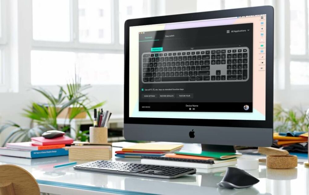 Logitech - MX Keys for Mac - Podświetlana klawiatura bezprzewodowa