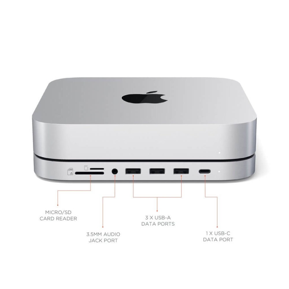 Satechi STAND & HUB FOR MAC MINI WITH SSD ENCLOSURE