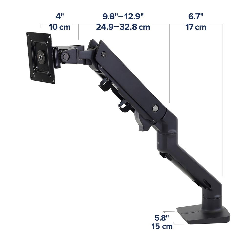 Ergotron HX Desk Monitor Arm with HD Pivot - Uchwyt na zakrzywiony Ekran Czarny
