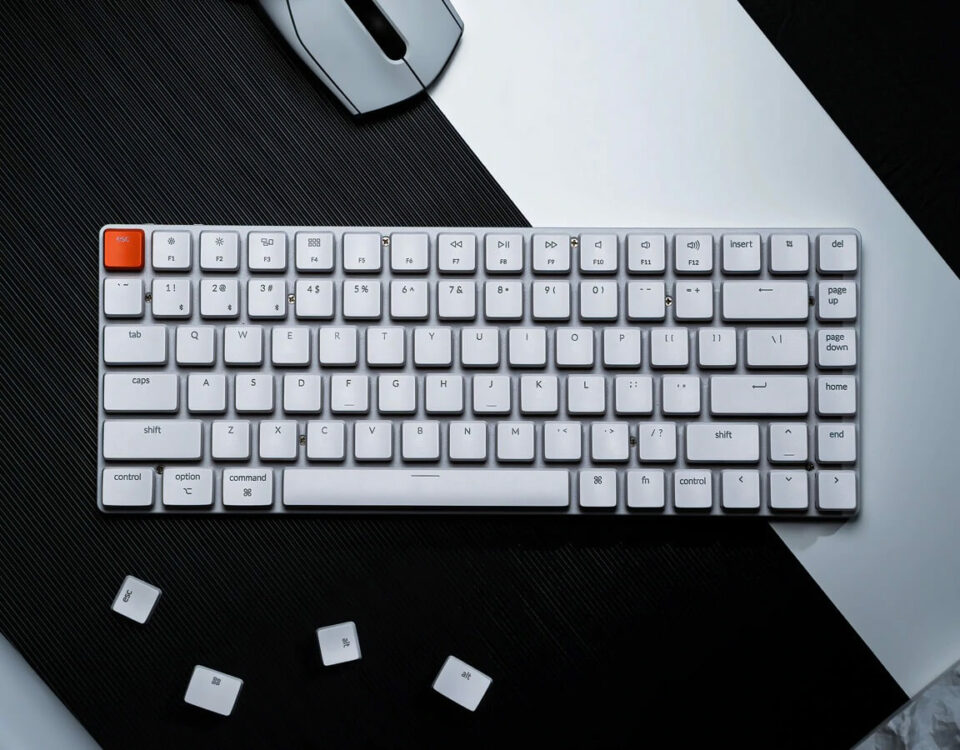 Keychron - K3 Non-Backlight Ultra-Slim Wireless Mechanical Keyboard v2 - Biała Bezprzewodowa Klawiatura Mechaniczna Slim