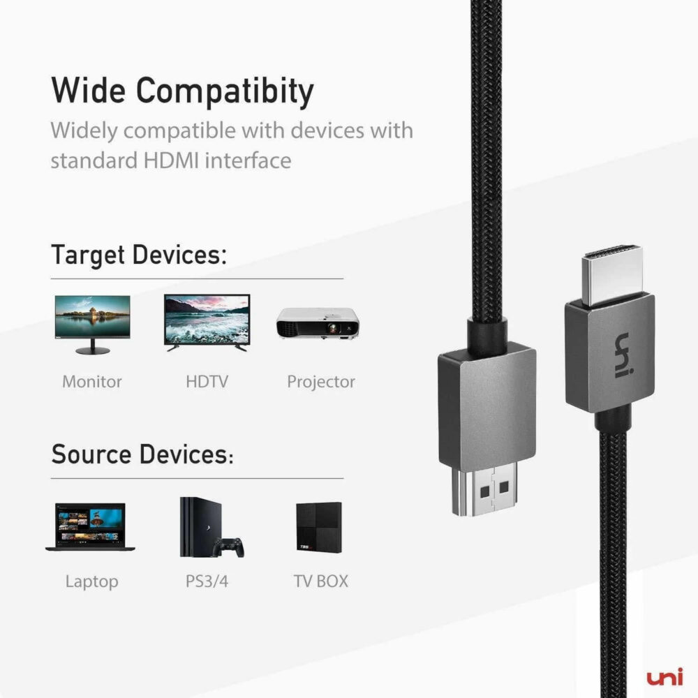 Uni - HDMI to HDMI - Kabel HDMI 4k 60hz