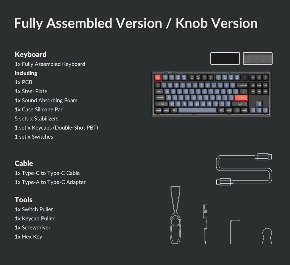 Keychron V3 QMK Custom Mechanical Keyboard - Klawiatura mechaniczna