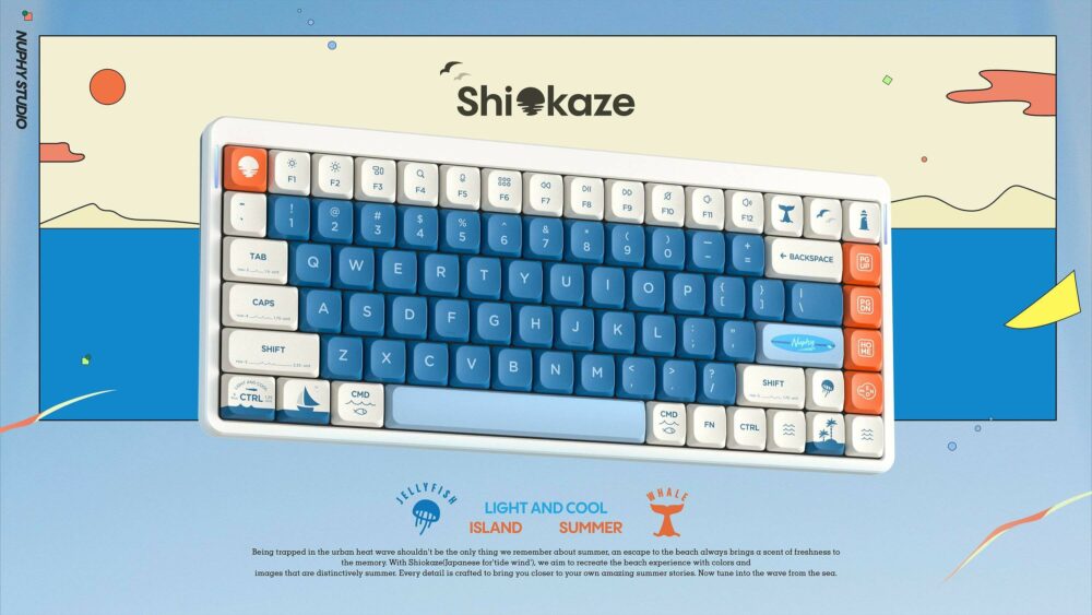 Nuphy - Shiokaze nSA Dye-sub PBT Keycaps - Nasadki do klawiatury mechanicznej