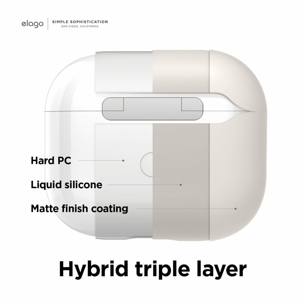 Elago - Liquid Hybrid Case with Keychain for AirPods 3 - Etui na AirPods 3