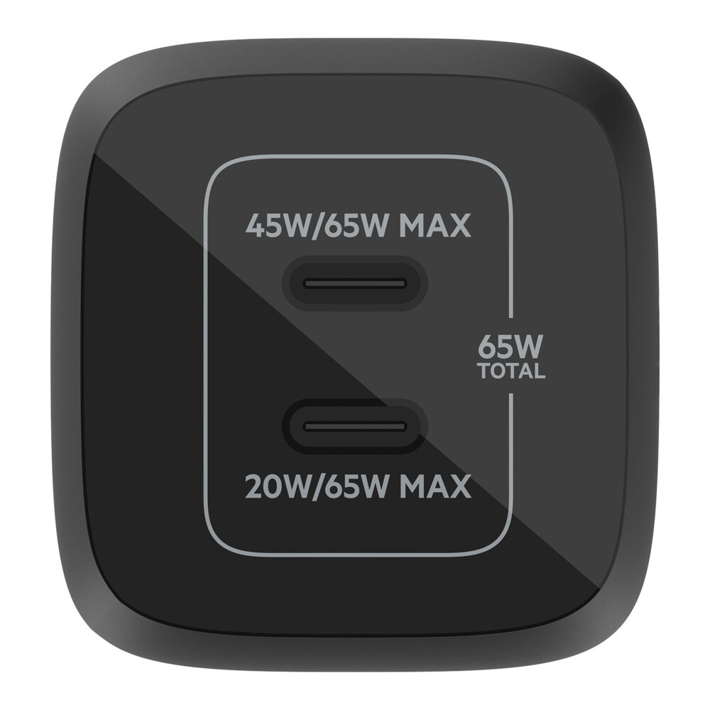 Belkin - BoostCharge Pro Dual USB-C GaN Wall Charger - Podwójna Ładowarka Sieciowa 65W