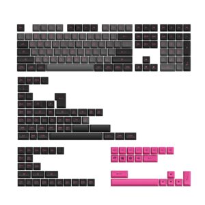 Akko - Black & Rose Keycap Set (197-Key) - Zestaw Keycapów PBT ASA