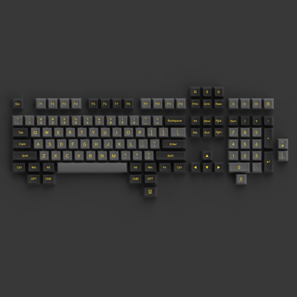Akko - Black & Gold ABS SAL Keycap Set (195-Key) - Zestaw Keycapów o Profilu SAL